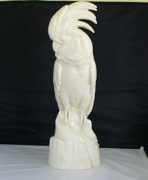 HUGE WHITE PORCELAIN COCKATOO EDOUARD M. SANDOZ CACATOES HAVILAND 