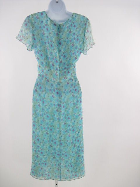 you are bidding on a nwt allegra hicks blue chiffon rita dress in a 