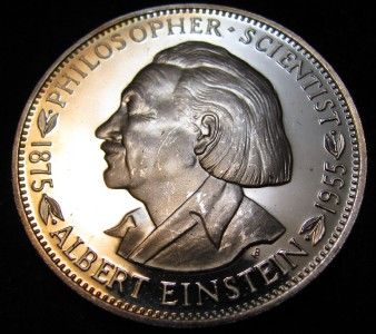   or NCS Sterling Silver 26 4 G 1968 Albert Einstein Commem Medal