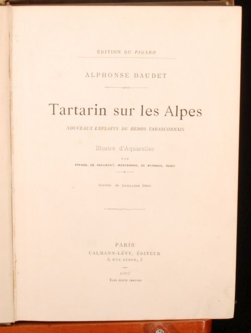 1885 Tartarin Alpes Alphonse Daudet French 1st Illus