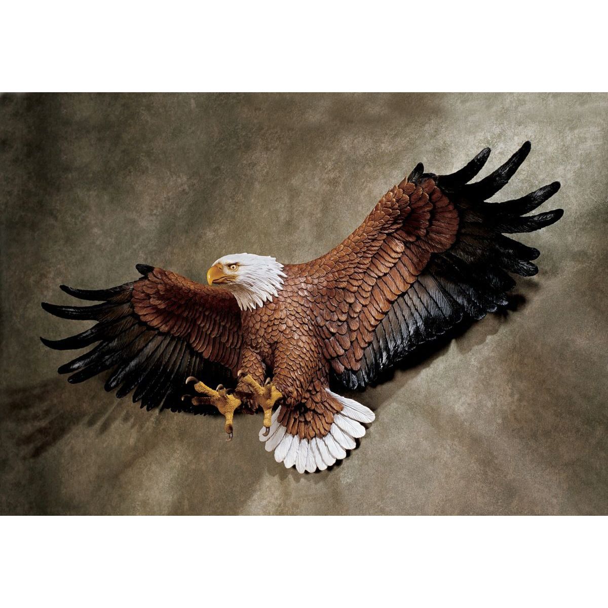 Classic Bald American Eagle Wall Sculpture Statue Decor