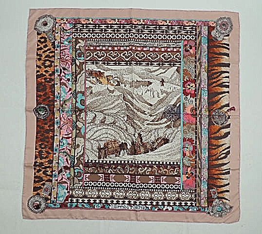   Femme Aux Semelles de Vent Silk Scarf by Aline Honore in Box