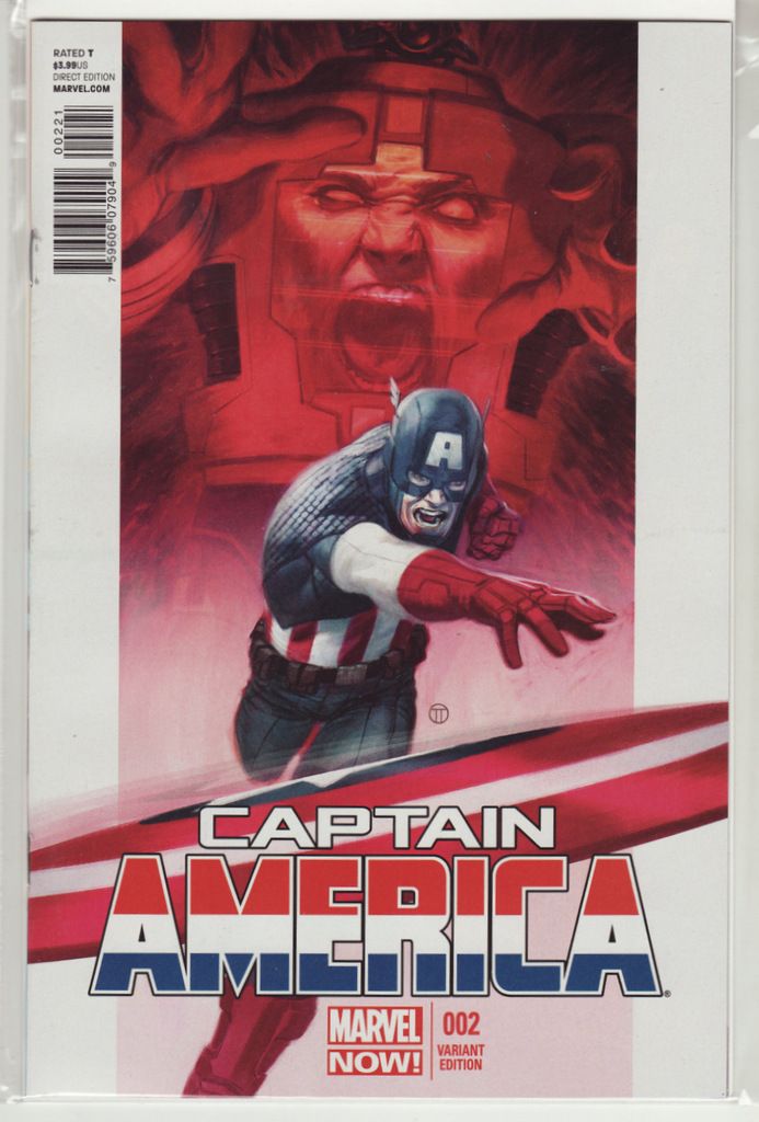   you are bidding on captain america 2 variant nm slight color rub