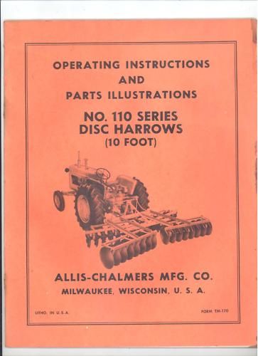 TM 170 ALLIS CHALMERS 110 SERIES DISC HARROWS (10 FT) FOR WD, WD 45, D 