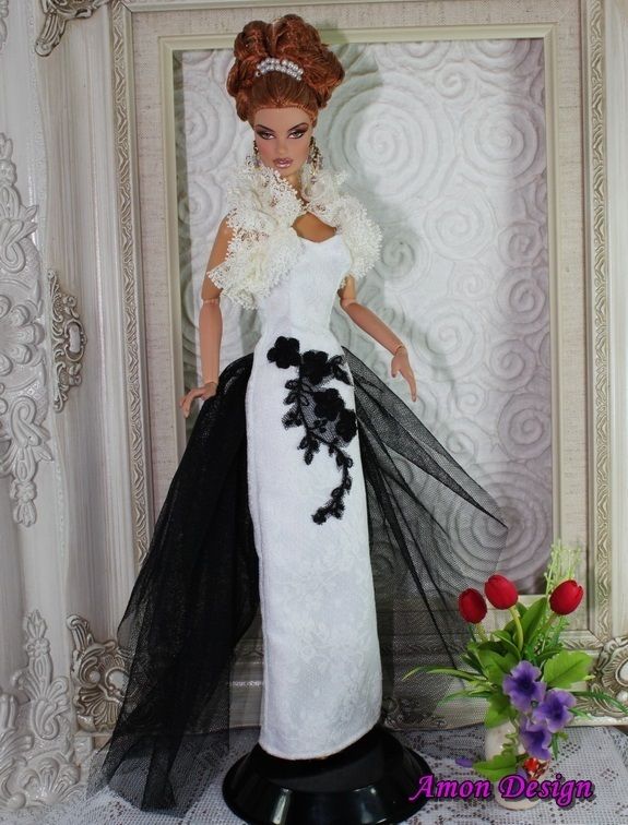 Amon Design Gown Outfit Dress Fashion Royalty Silkstone Barbie Model 