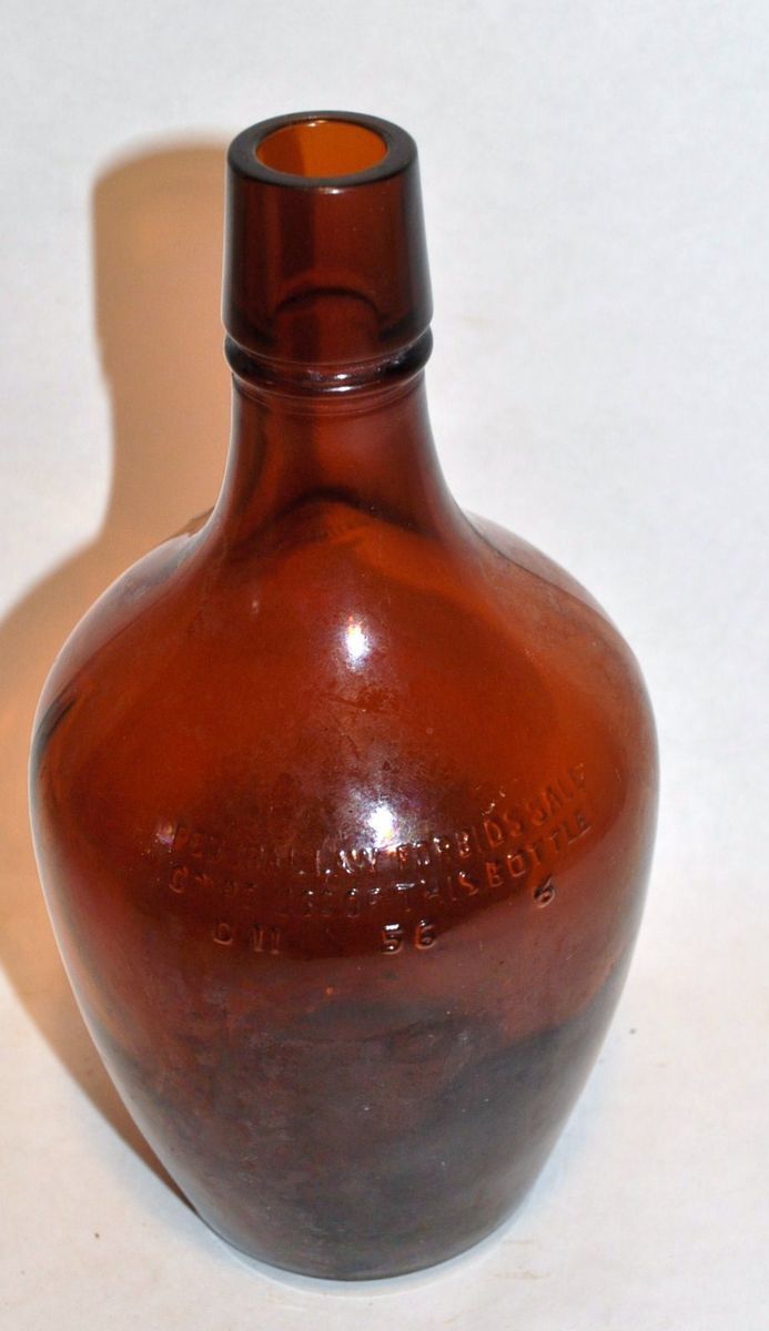 RARE* BROWN PROHIBITION 1 QUART WHISKEY BOTTLE FRANKFORT 