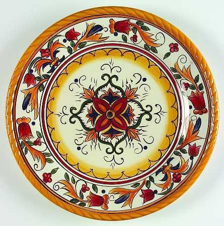 CHRIS MADDEN VILLA ANCONA LARGE OVAL PLATTER NEW TUSCAN PATTERN