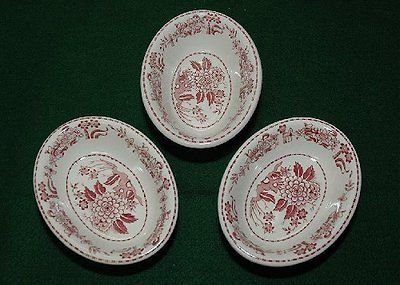   Grindley Hotelware Co. England 12 p. Oval dishes nice pink design