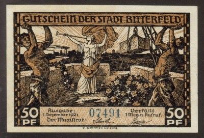 Germany 50 PF Bitterfeld Sachsen Anhalt 1921 Stadt Notgeld A49