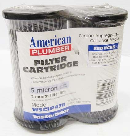 new american plumber filter cartridge model w5cip478 comes as shown in 