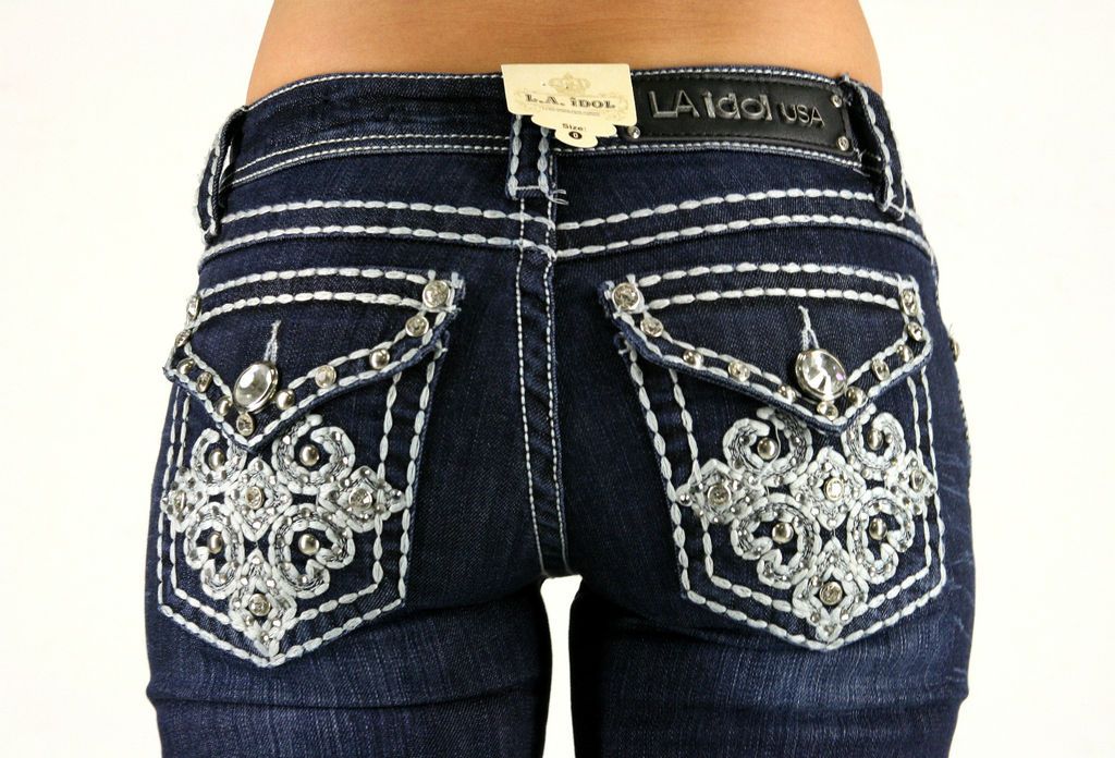 la idol royal diamond boot cut denim jeans