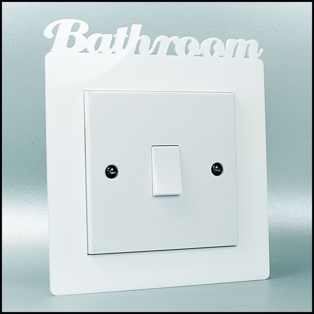 Light Switch Surround Finger Plate Panel Cover White Acrylic Perspex On Popscreen