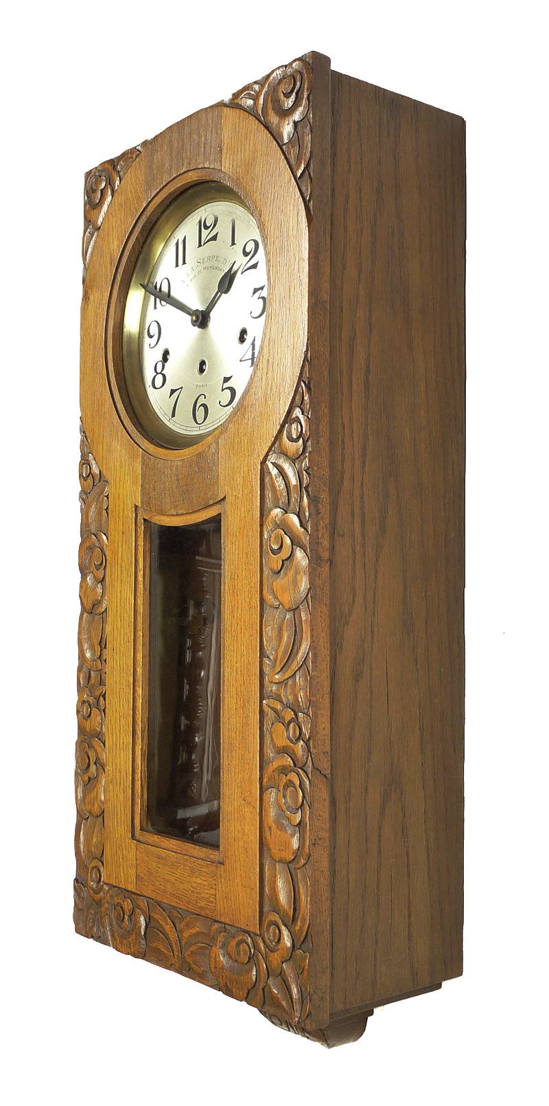 Antique French Westminster Chime Wall Clock at 1910 Great Carvings 