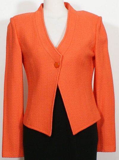 St John Coral Hemp Textured Knit Jacket 12