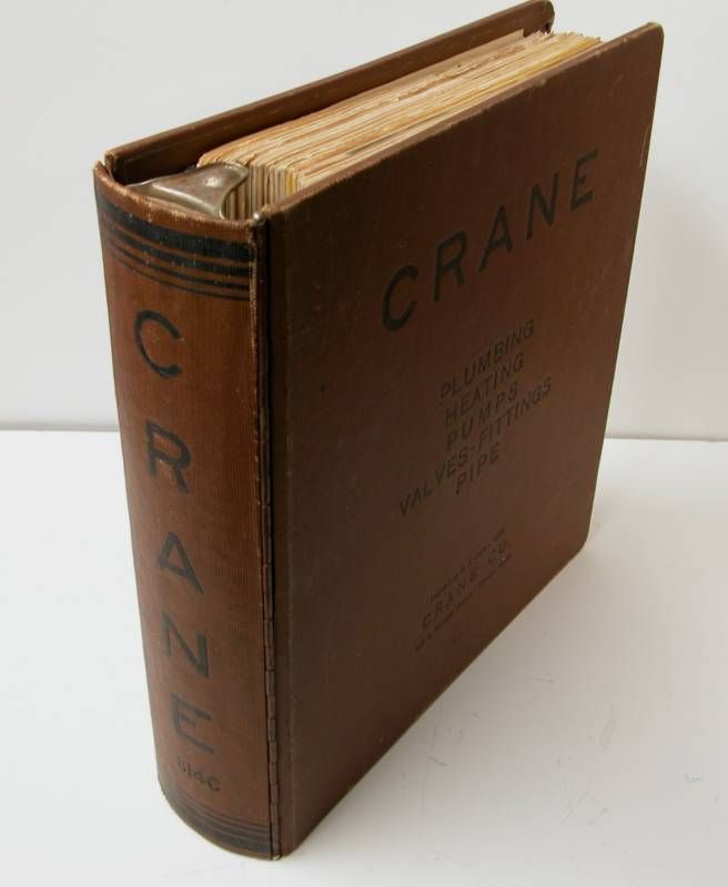 Antique 1940 Crane Plumbing Catalog, Fixtures Valves Sinks Pumps Baths 