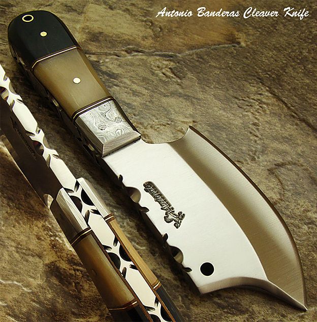 Antonio Banderas STUNNING CUSTOM CLEAVER KNIFE CHOPPER SKINNING 