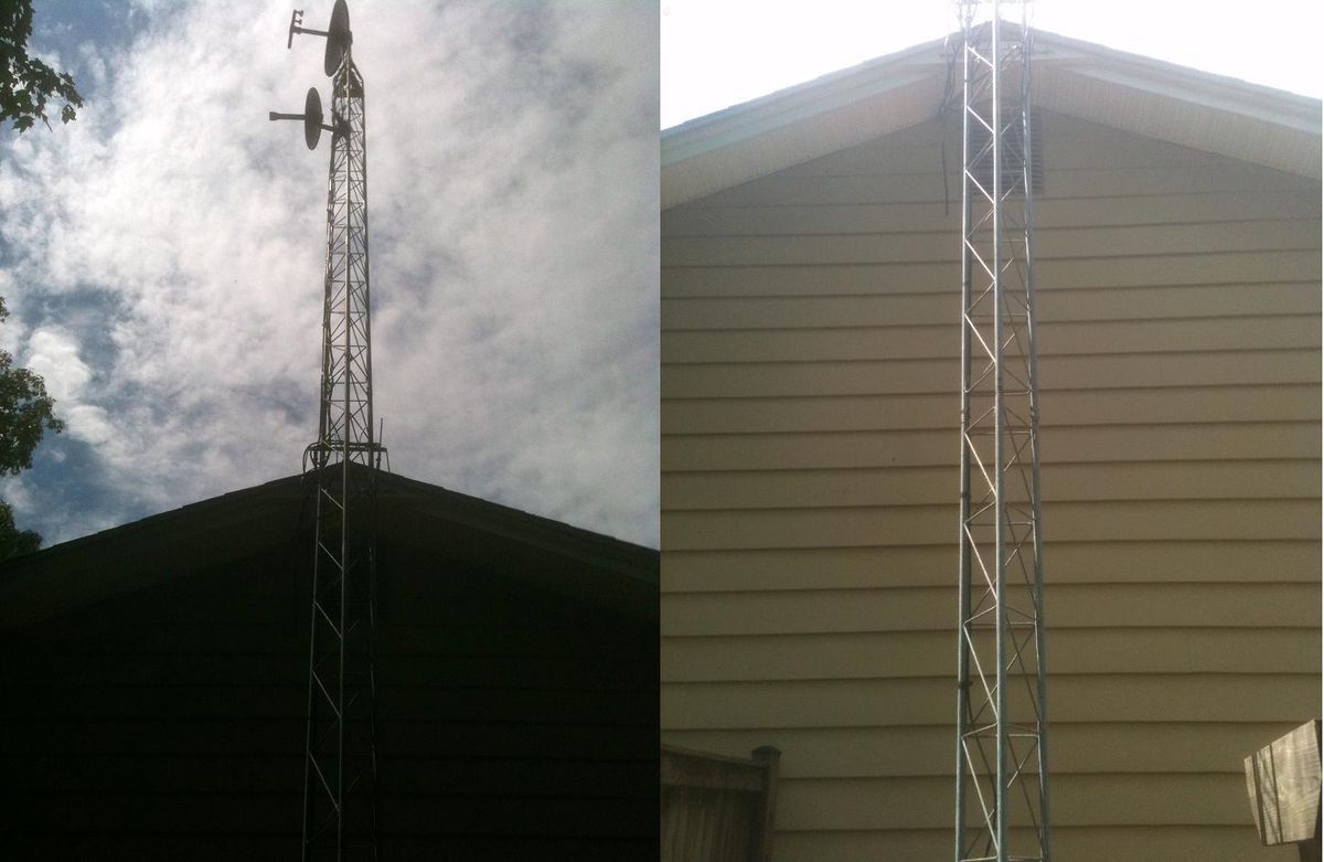 40 Foot Antenna Tower for Use with Ham Radio Satelitte Dishes etc Used 