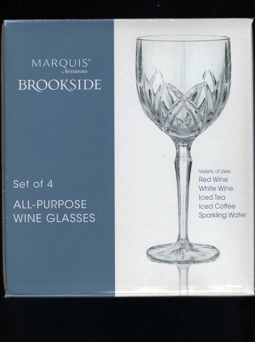   Waterford Brookside All Purpose Wine Glass Set of 4 New in Box