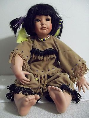 HONEY BEE Native American Indian Porcelain Doll by Kelly RuBert 14 