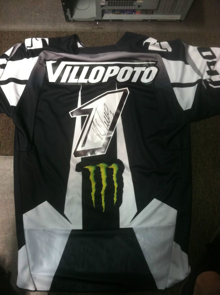   Ryan Villopoto 1 Autographed MX Jersey RARE Austen Scroggins