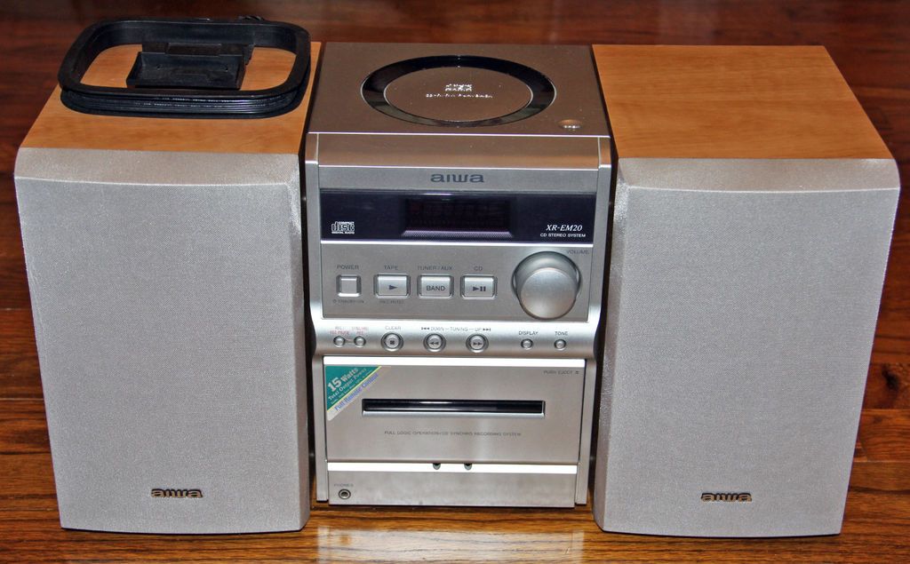 Aiwa XR EM20 Stereo System Surround Sound CD Player Cassette Radio AM ...