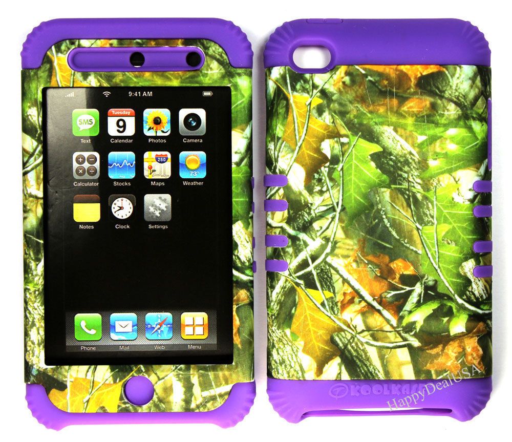   Silicone Cover Case for Apple iPod Touch 4 4th PP Camo Mossy 10