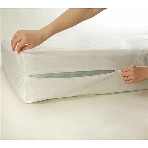 Waterproof 100 Vinyl Bed Bug Zippered Allergy Mattress Cover Protector 