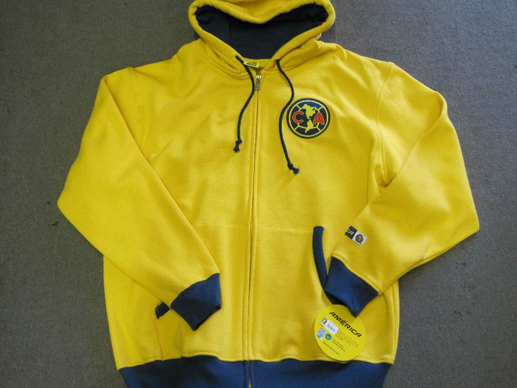 Club America Hoodie Zip Up Sweater Sweatshirt Jacket Sizes s XL