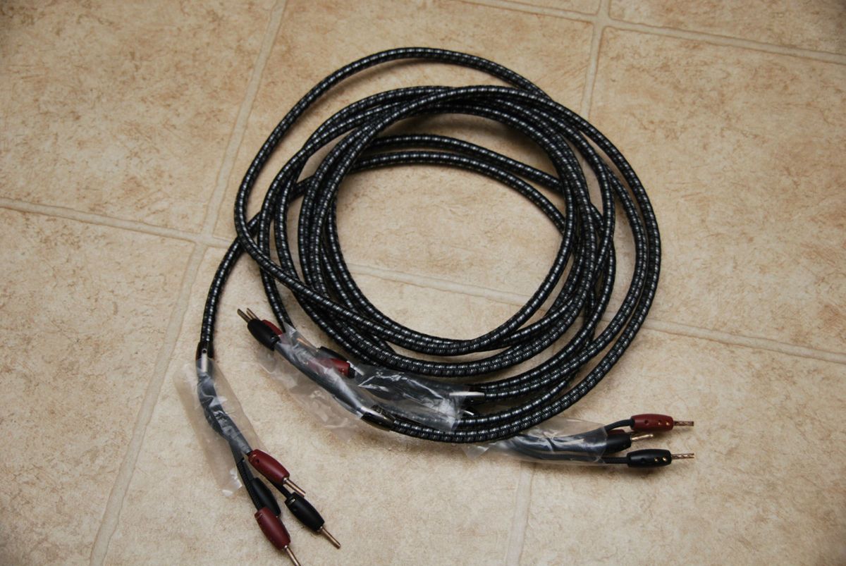 Audioquest Type 8 Biwire Bi Wire 12ft Speaker Cables Banana Jacks 