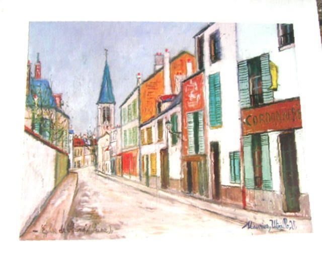 Print Of Painting By Maurice Utrillo Eglise De Stains, Seine