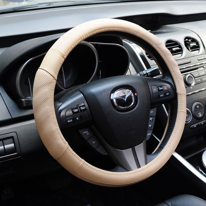   Slip Soft Sport Genuine Leather Auto Car Steering Wheel Cover