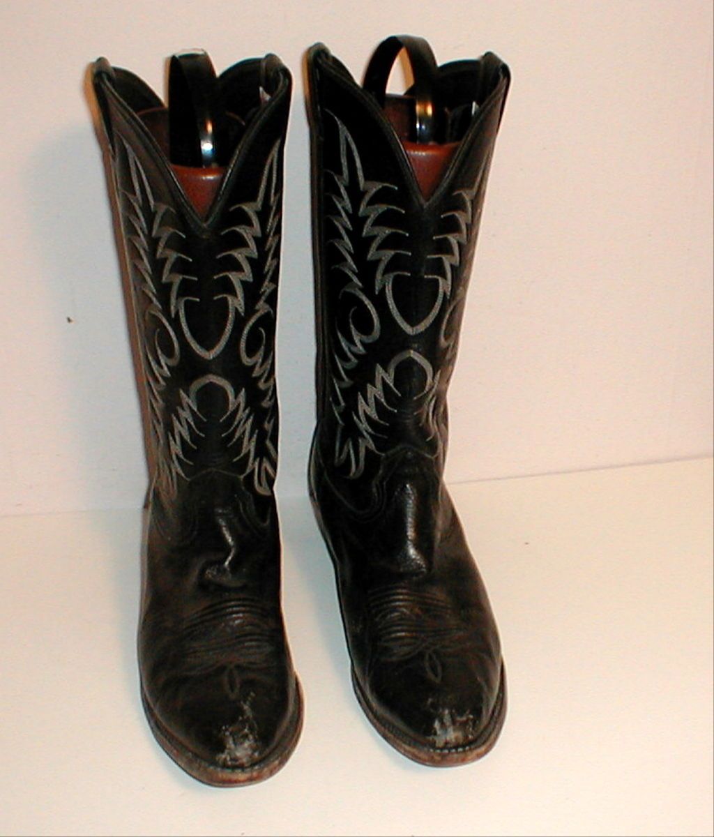 Mens Size 12 B Larry Mahan Western Cowboy Boots