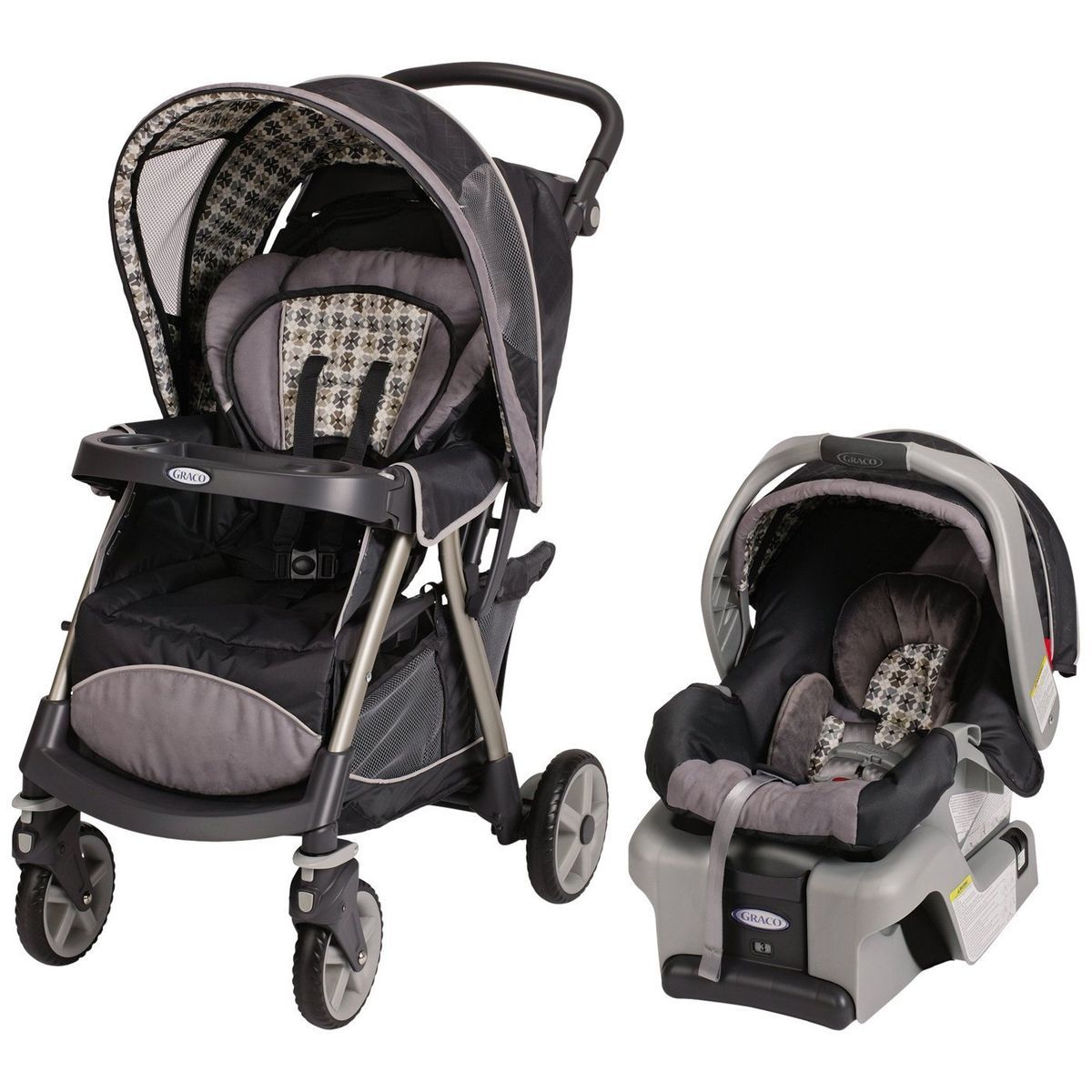 Baby Travel System Unisex Stroller Car Seat With Base Nice Infant Gear 