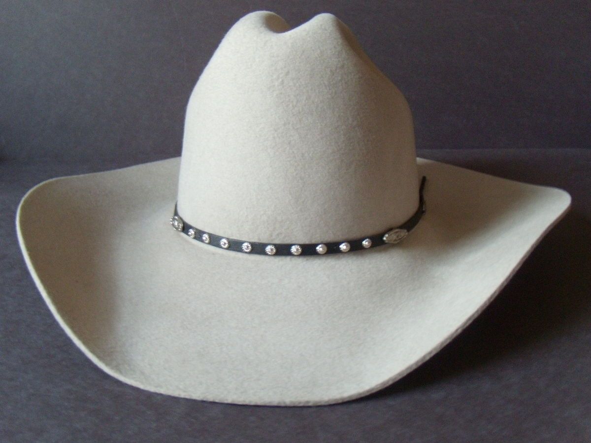 BAILEY LIGHT GRAY COLOR 2X WOOL BLEND WESTERN CATTLEMAN HAT 6 5 8 