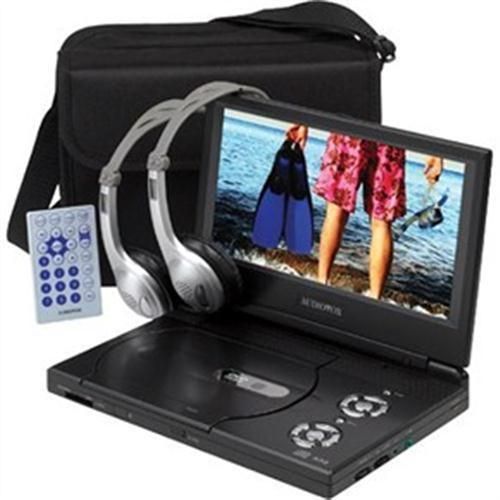 BLACK AUDIOVOX D1998 9 SCREEN PORTABLE CAR DVD PLAYER W/ BUNDLE FREE 