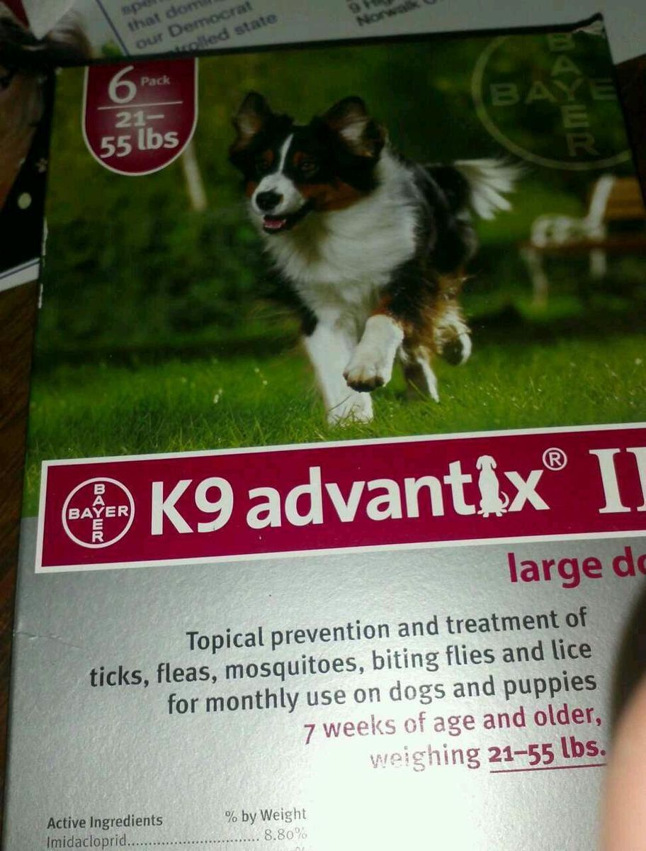 Bayer K9 Advantix II for Large Dogs 21»55 lbs 6pack New