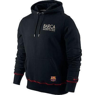 Nike Barcelona Barca Hooded Soccer Top 2011 2012 Black Brand New 