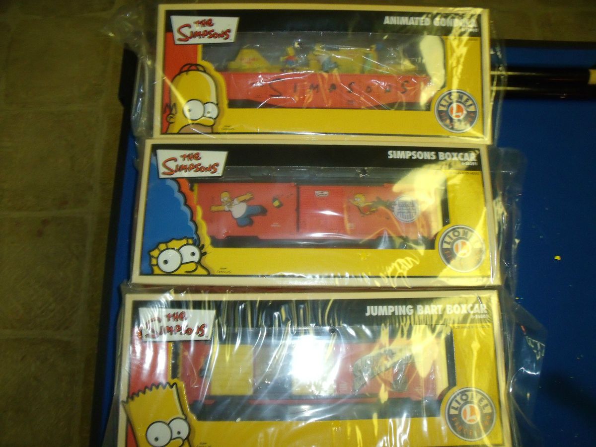    Animated Gondola Simpsons Bart Homer Lisa figure Boxcar Jumping set