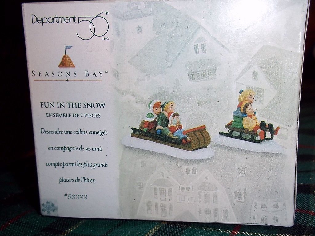 DEPT 56 FUN IN THE SNOW 53323 SEASONS BAY VILLAGE RETIRED NIB