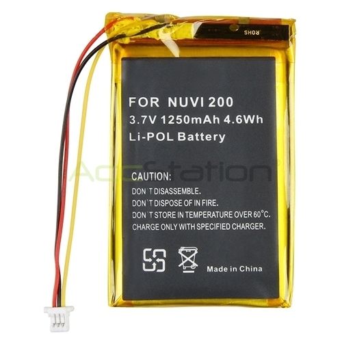 1250mAh Battery for Garmin Nuvi 200 200W 205 205T 205wt