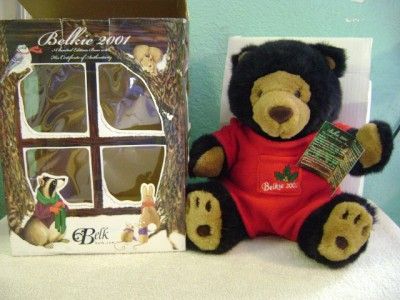 HERE WE HAVE A 2001 BELKIE THE BEAR FROM BELKS. HE IS APPROX 12 INCHES 