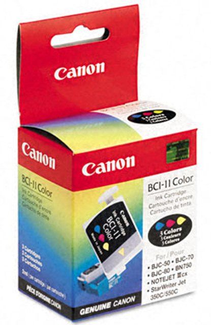 3pk Genuine Canon BCI 11 Color Ink Cartridge BJC 50 85 55 85w 80 70