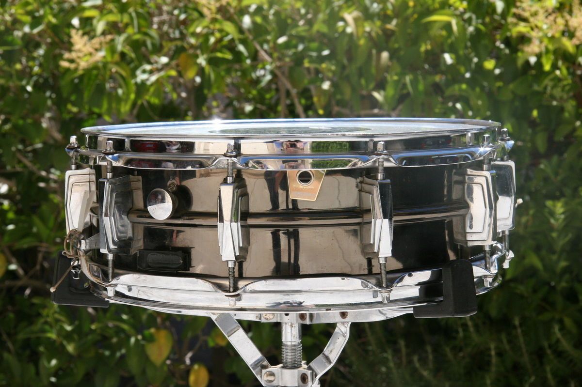 Ludwig Black Beauty 14x5 Supraphonic Snare Drum Monroe Badge 888 