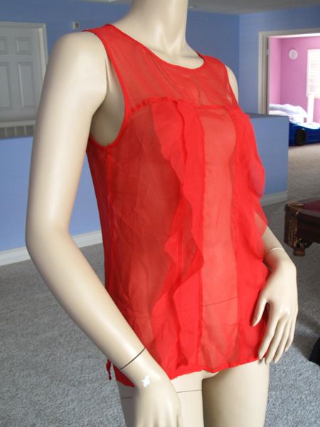 Bebe FFF Cascading Sheer Ruffle Silk Top NWT$79~XS~Only One~