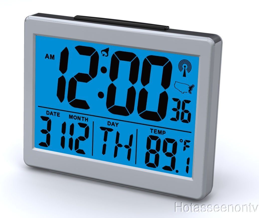 Atomic Desk Bedroom Alarm Clock 1 5 Time Number Back Blue Light Brand 