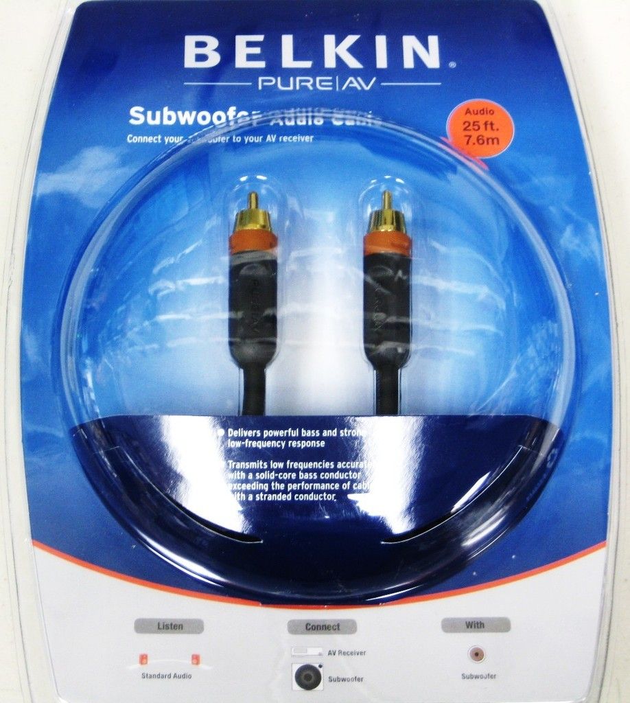 Belkin PureAV AV20500 25 Subwoofer Audio Cable (25 ft)