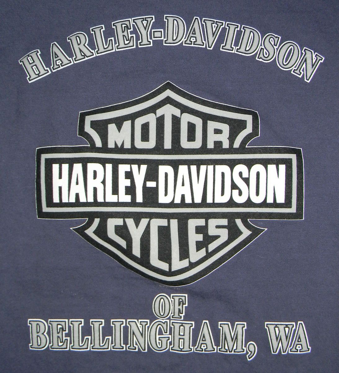 Mens Harley Davidson Bellingham, WA Long Sleeve Logo T Shirt w/ pocket 