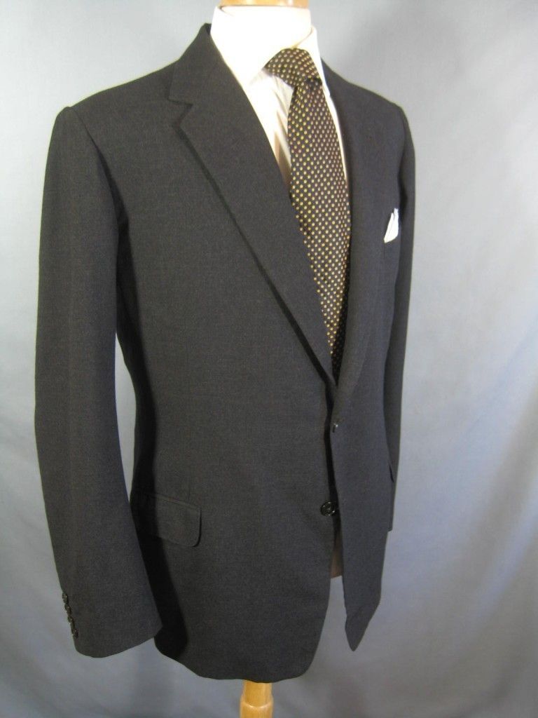 Bernard Weatherill Bespoke Gray Worsted Coat 44 L US 54 L EU Athletic 