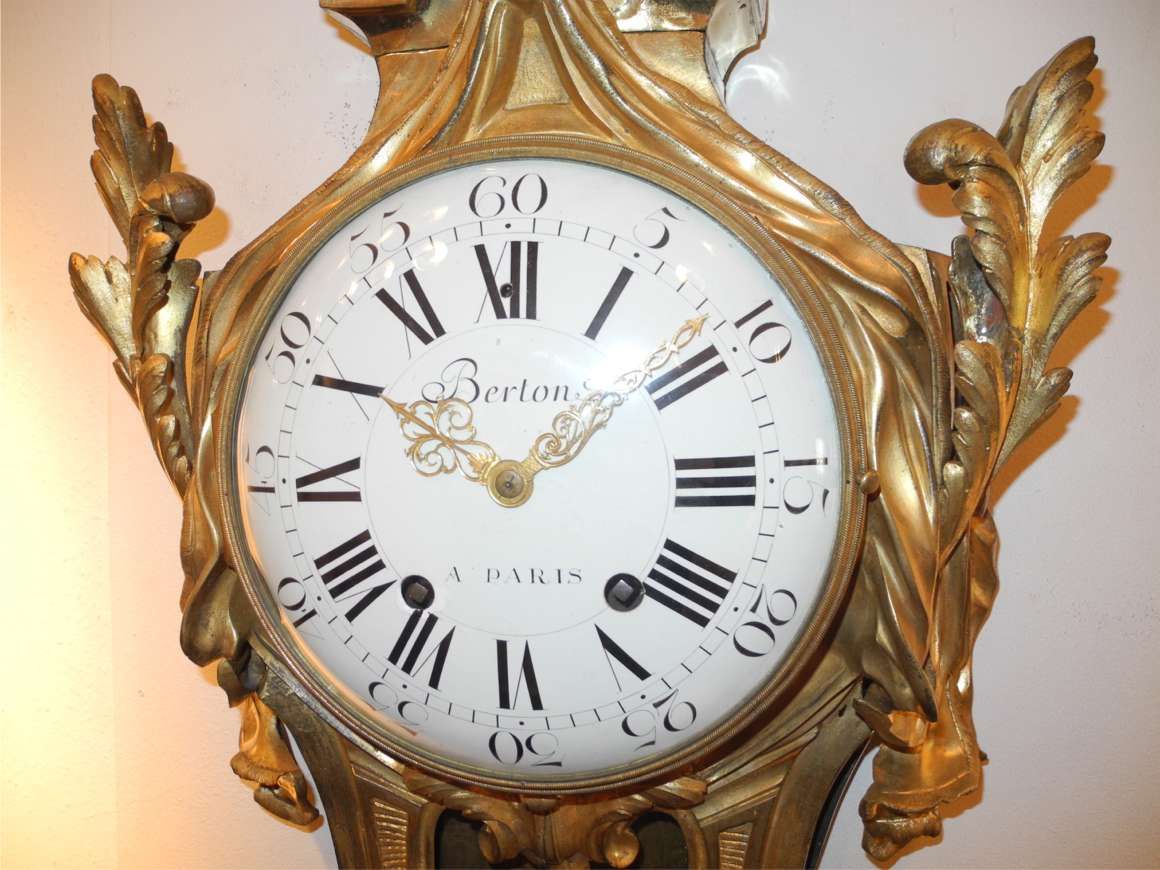 Early Gilt Bronze Victory Cartel Clock Louis XVI C1780