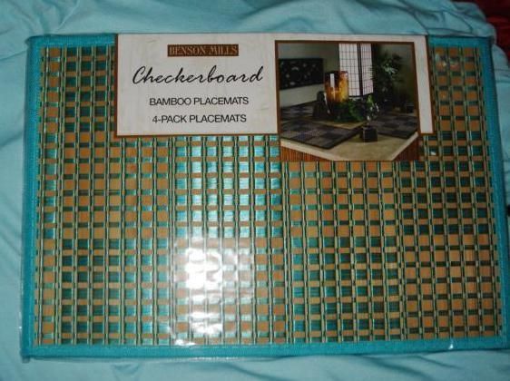 Bamboo Placemats by Benson Mills Checkerboard 18 x 12